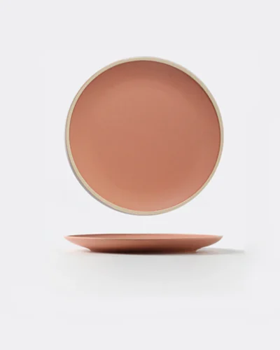 Soho Ceramic Stoneware Dinner Plates - Coral