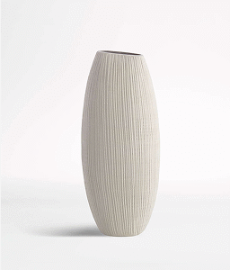 Tall Cream Ceramic Vase